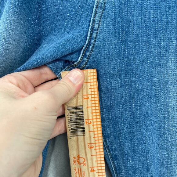 Boutique Embroidered Flare Jeans Womens 4 Bell Bottom Boho Hippie Stretch Denim - Picture 9 of 14